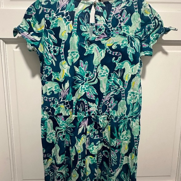 Lilly Pulitzer Girls Beacon T-Shirt Romper Tidal Wave In The Details size XL - Picture 7 of 7
